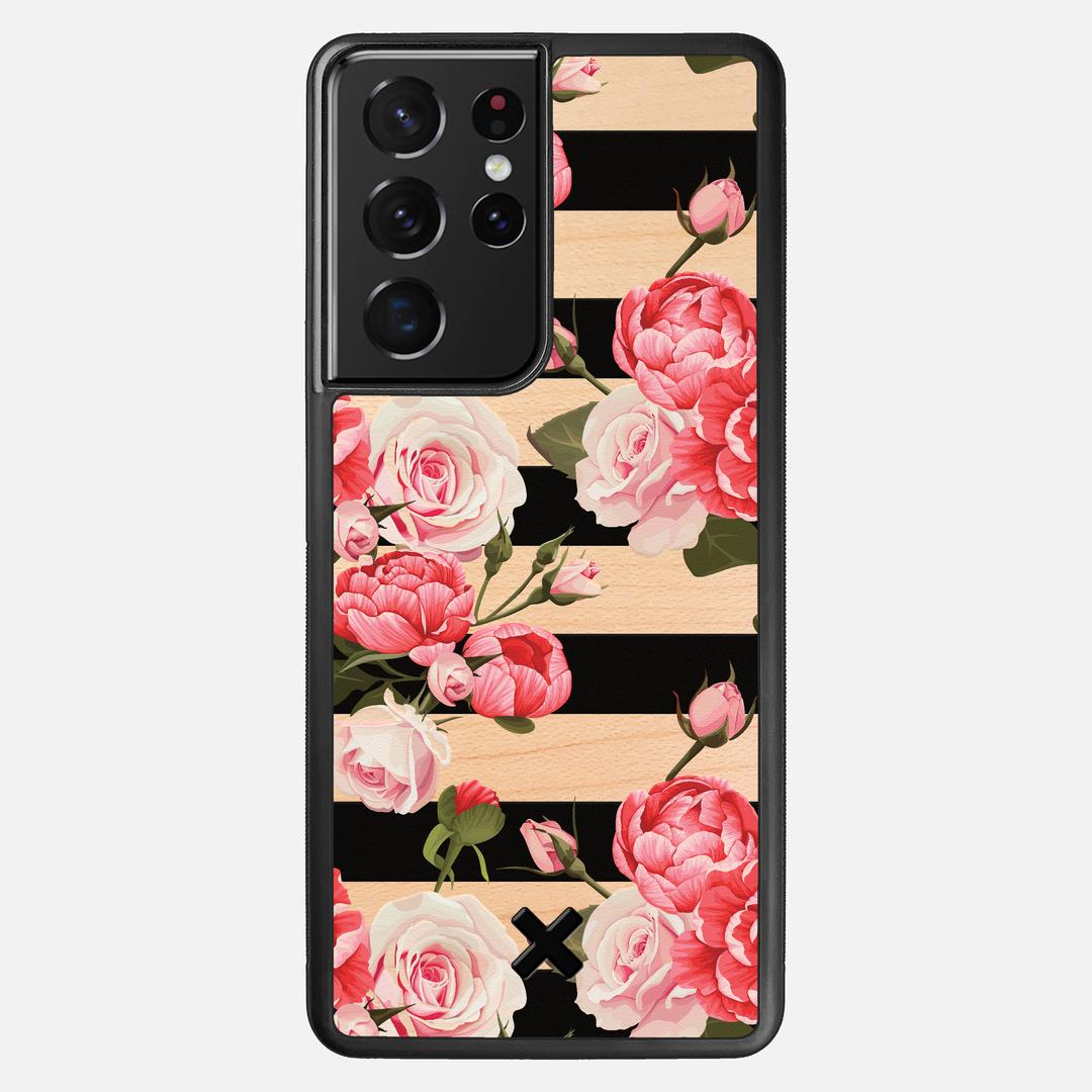 Peony Case for the Samsung Galaxy S21 Ultra featuring a UV Printed Maple Wood backer with the Keyway X Mark#Phone Model_Galaxy S21 Ultra