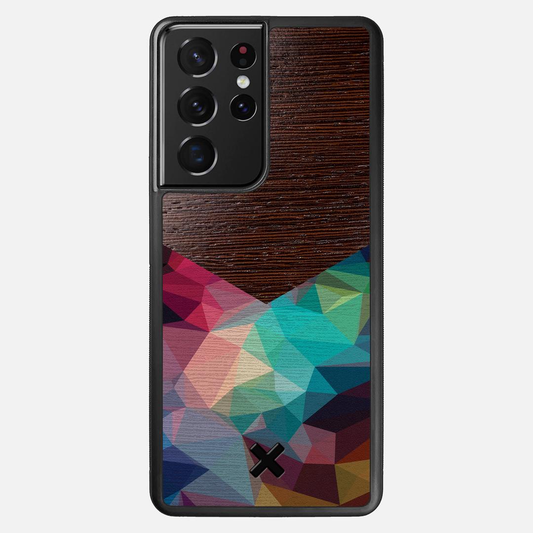 Prism Case for the Samsung Galaxy S21 Ultra featuring a UV Printed Wenge Wood backer with the Keyway X Mark#Phone Model_Galaxy S21 Ultra