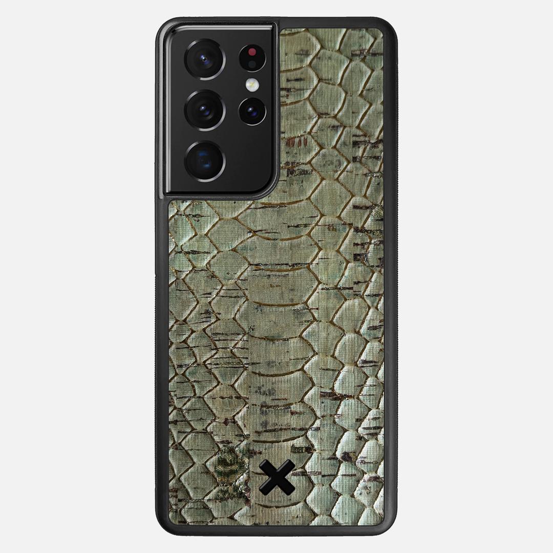 Python Cork Case for the Samsung Galaxy S21 Ultra featuring a Genuine Cork backer with the Keyway X Mark#Phone Model_Galaxy S21 Ultra