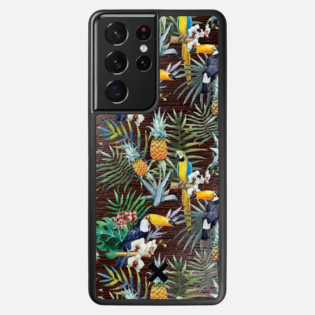 Tropic Case for the Samsung Galaxy S21 Ultra featuring a UV Printed and Wenge Wood backer with the Keyway X Mark#Phone Model_Galaxy S21 Ultra