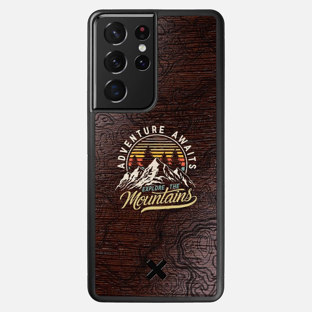 Wanderlust Case for the Samsung Galaxy S21 Ultra featuring a UV Printed Wenge Wood backer with the Keyway X Mark#Phone Model_Galaxy S21 Ultra