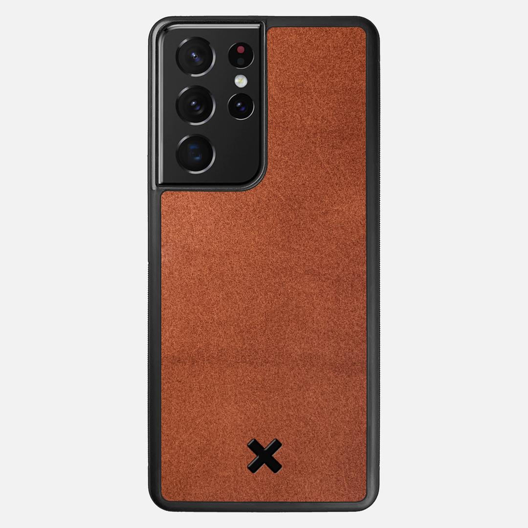 Whiskey Leather Case for the Samsung Galaxy S21 Ultra featuring a Genuine Leather backer with the Keyway X Mark#Phone Model_Galaxy S21 Ultra