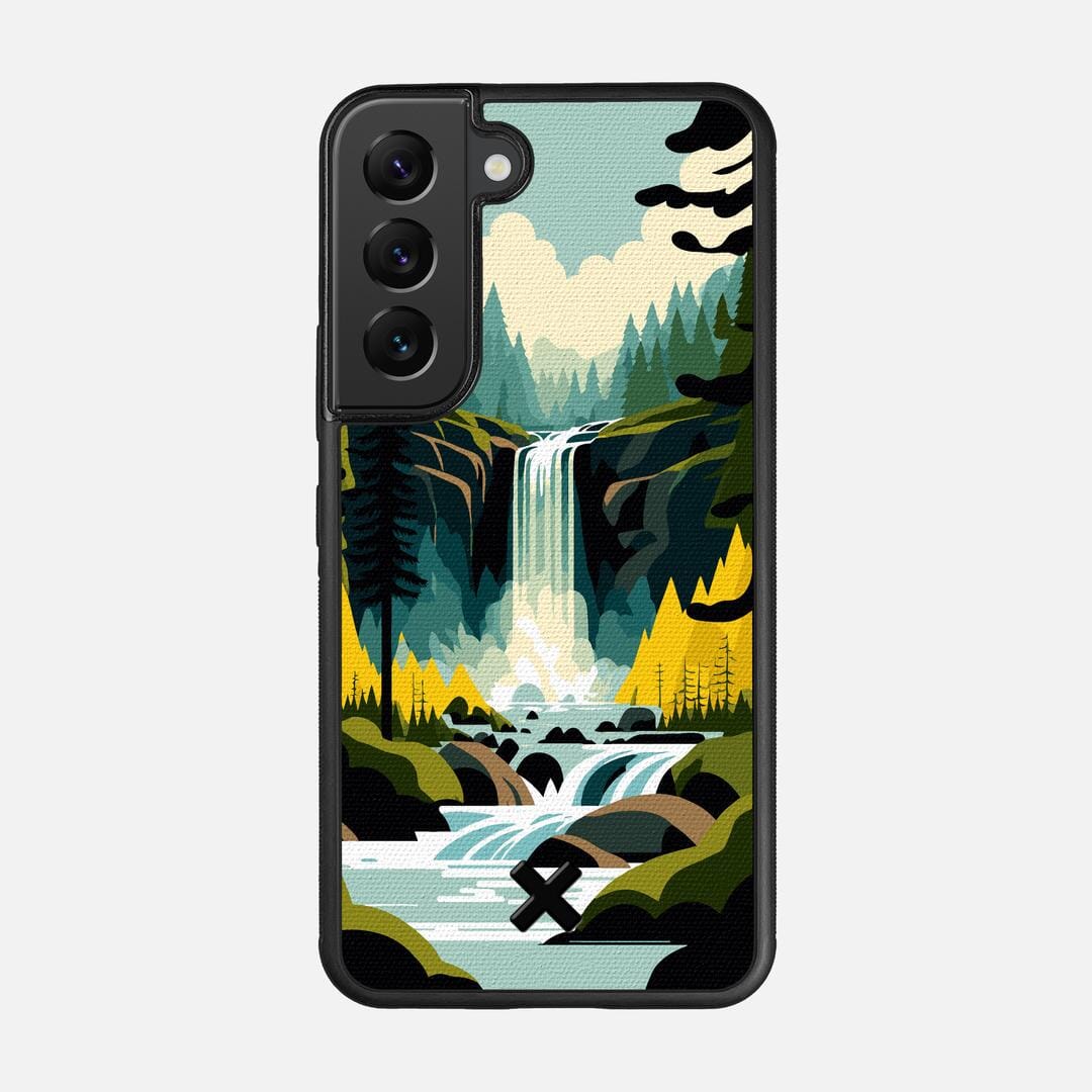 Cascade Case for the Samsung Galaxy S22 featuring a UV Printed Cotton Canvas backer with the Keyway X Mark#Phone Model_Galaxy S22