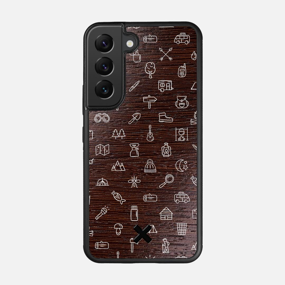 Gear Case for the Samsung Galaxy S22 featuring a UV Printed Wenge Wood backer with the Keyway X Mark#Phone Model_Galaxy S22