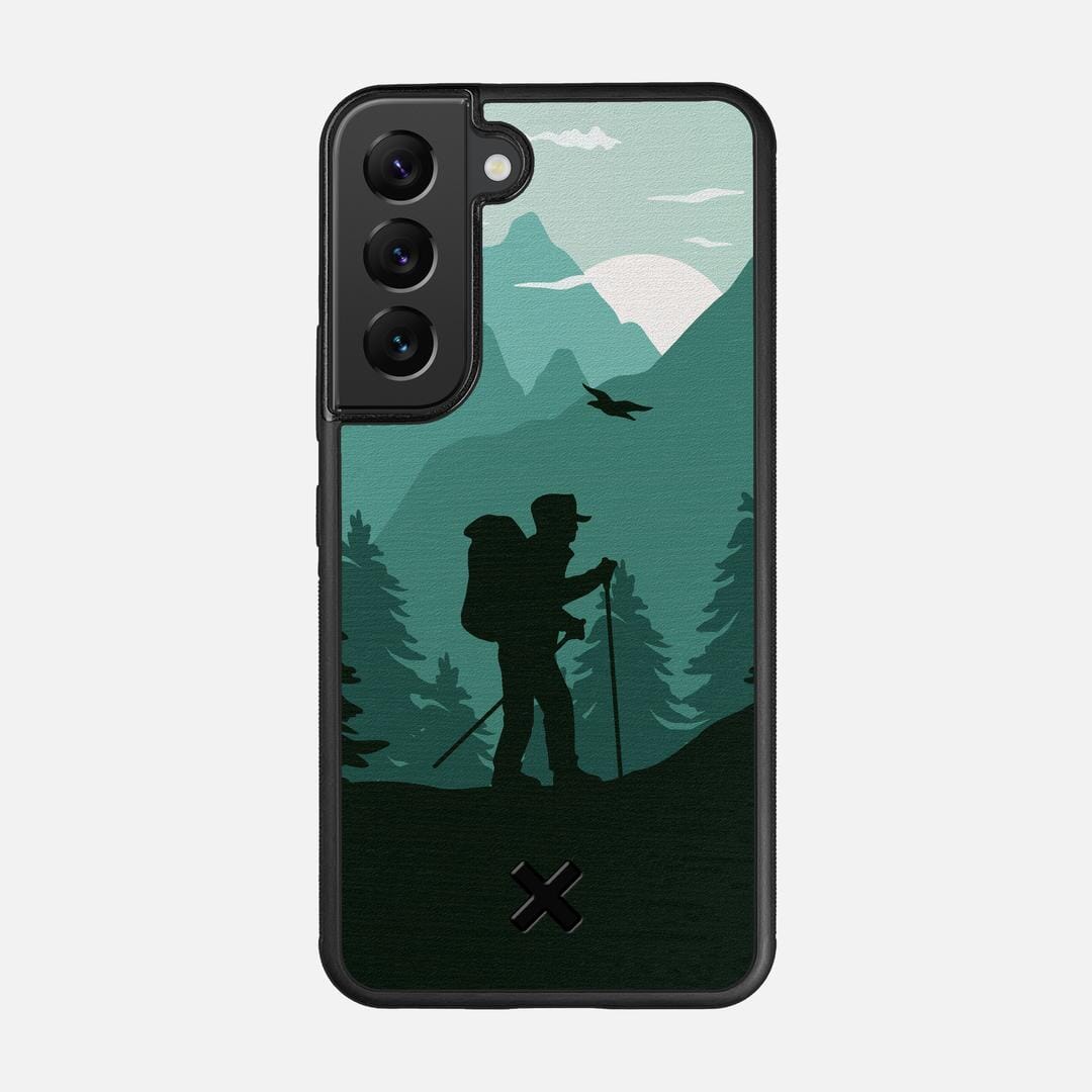 Hiker Case for the Samsung Galaxy S22 featuring a UV Printed Wenge Wood backer with the Keyway X Mark#Phone Model_Galaxy S22