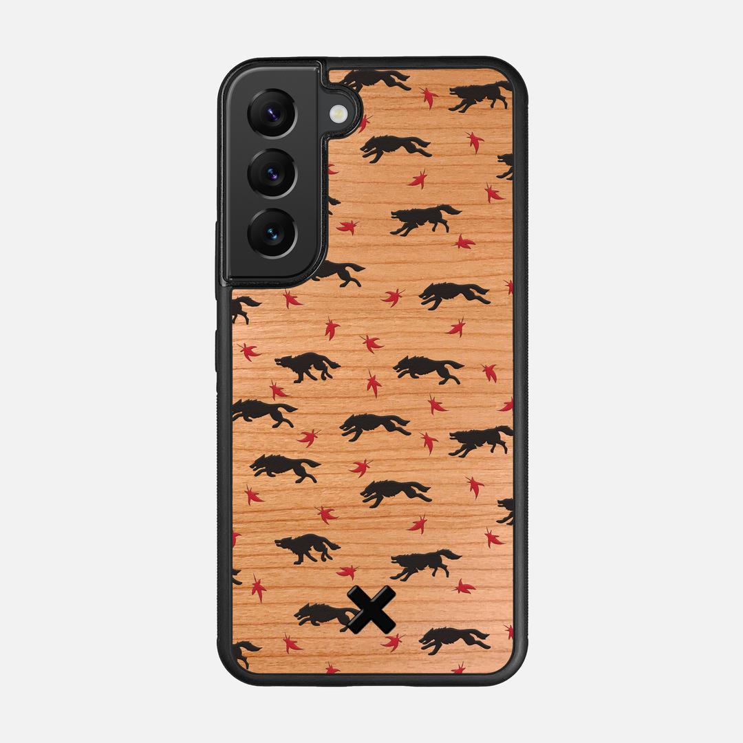 Lupine Case for the Samsung Galaxy S22 featuring a UV Printed Cherry Wood backer with the Keyway X Mark#Phone Model_Galaxy S22