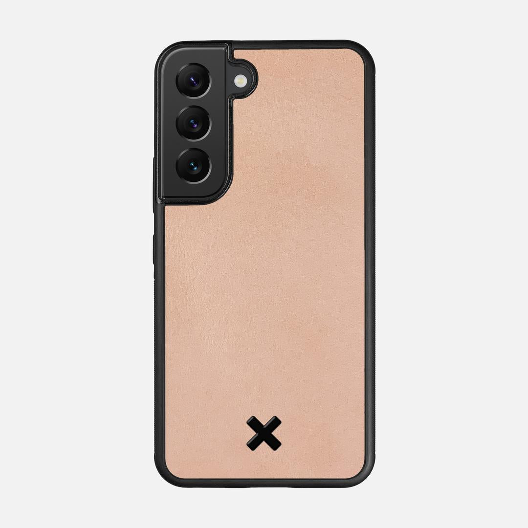 Natural Leather Case for the Samsung Galaxy S22 featuring a Genuine Leather backer with the Keyway X Mark#Phone Model_Galaxy S22