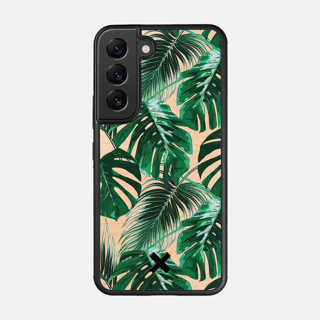 Palm Case for the Samsung Galaxy S22 featuring a UV Printed Maple Wood backer with the Keyway X Mark#Phone Model_Galaxy S22