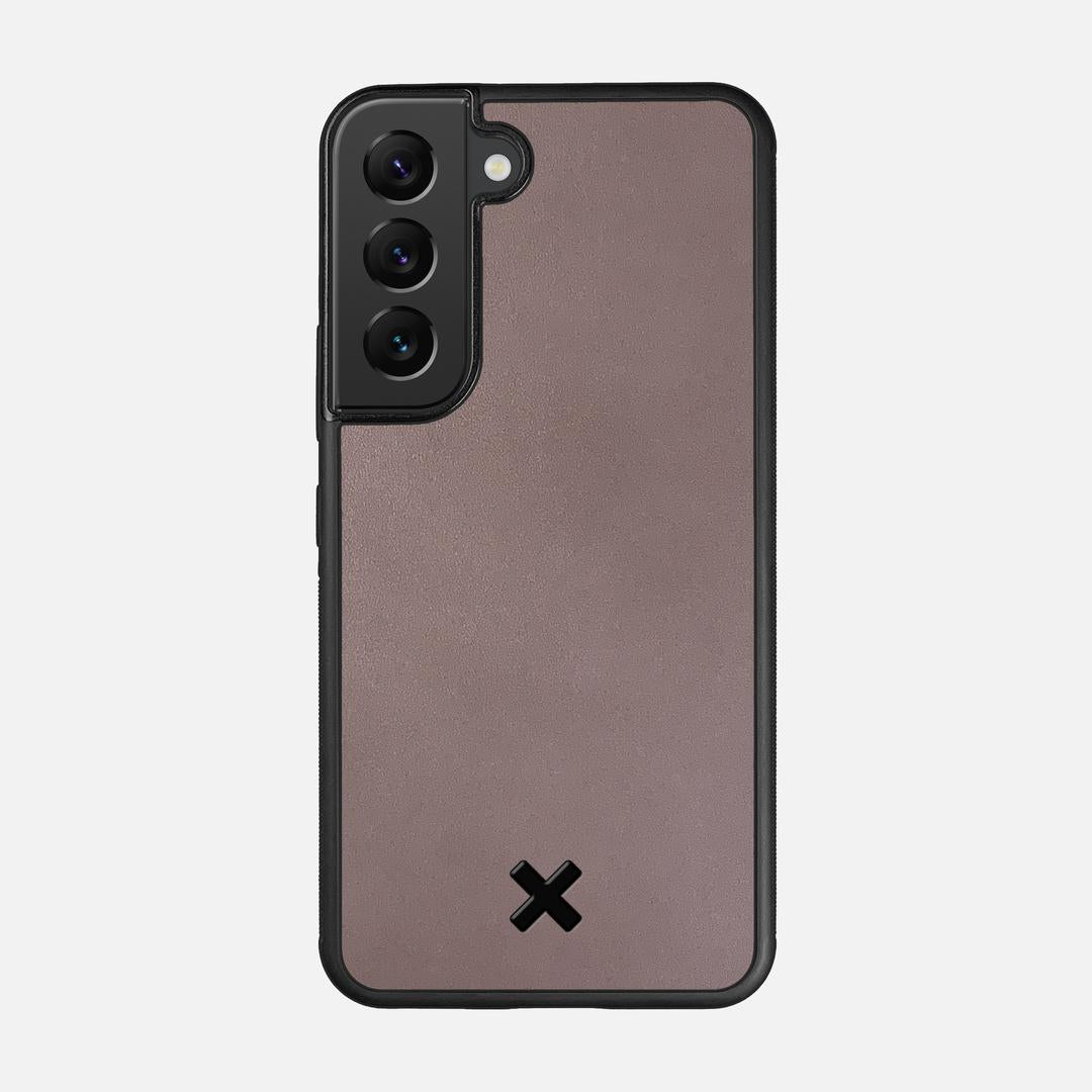 Slate Leather Case for the Samsung Galaxy S22 featuring a Genuine Leather backer with the Keyway X Mark#Phone Model_Galaxy S22