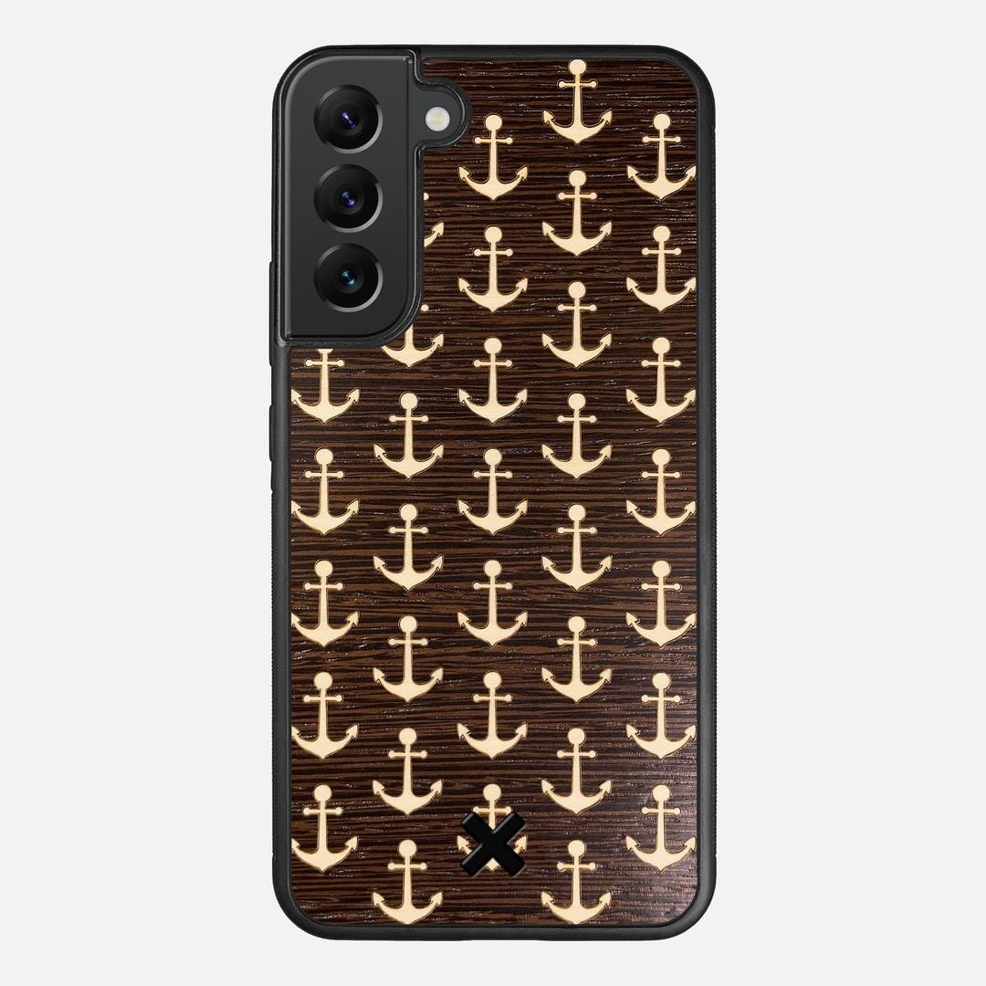 Anchor Case for the Samsung Galaxy S22 Plus featuring a Maple and Wenge Wood backer with the Keyway X Mark#Phone Model_Galaxy S22 Plus