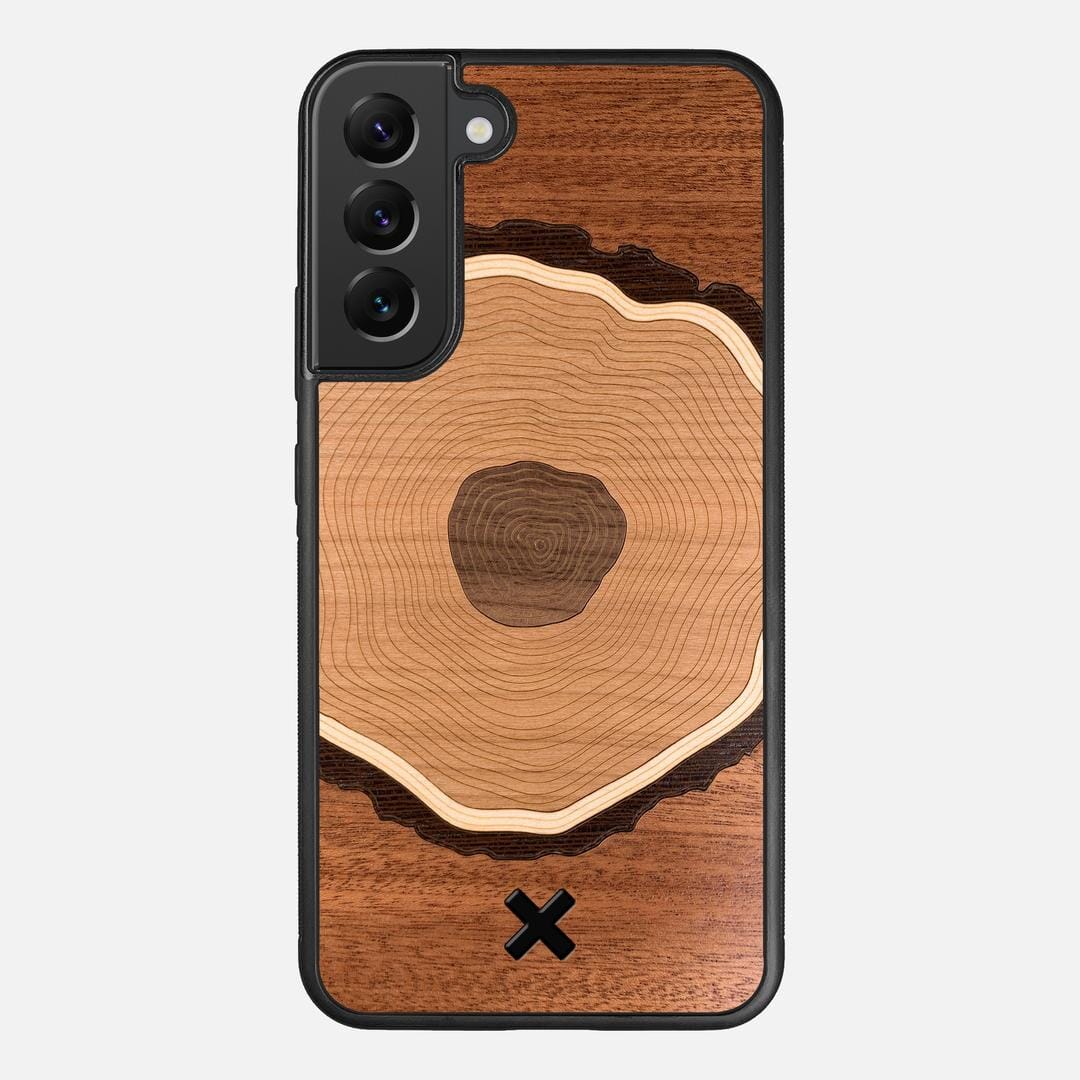 Arbor Case for the Samsung Galaxy S22 Plus featuring a Sapele, Wenge, Maple, Cherry, and Walnut Wood backer with the Keyway X Mark#Phone Model_Galaxy S22 Plus