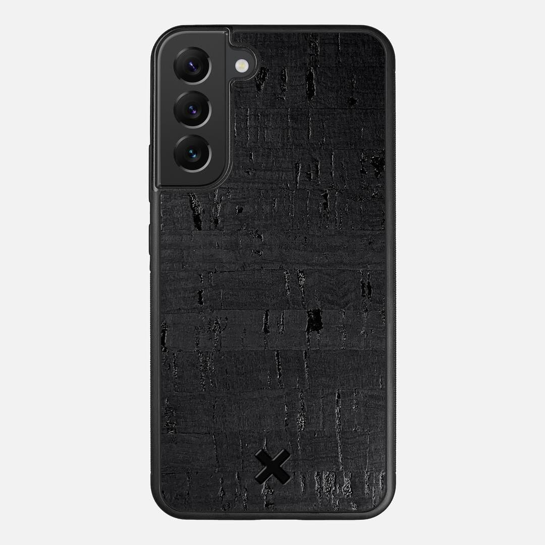 Black Cork Case for the Samsung Galaxy S22 Plus featuring a Genuine Cork backer with the Keyway X Mark#Phone Model_Galaxy S22 Plus