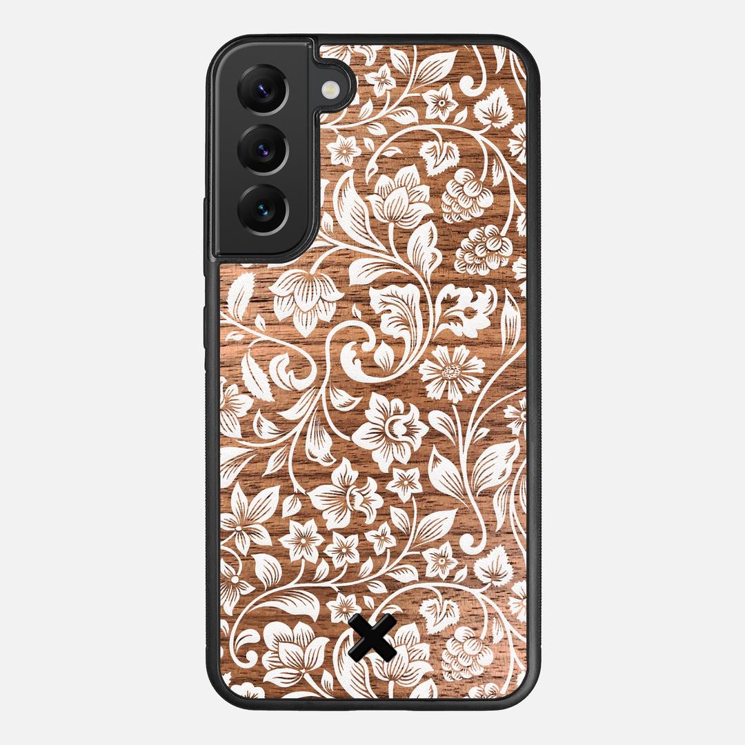 Blossom Case for the Samsung Galaxy S22 Plus featuring a UV Printed Walnut Wood backer with the Keyway X Mark#Phone Model_Galaxy S22 Plus