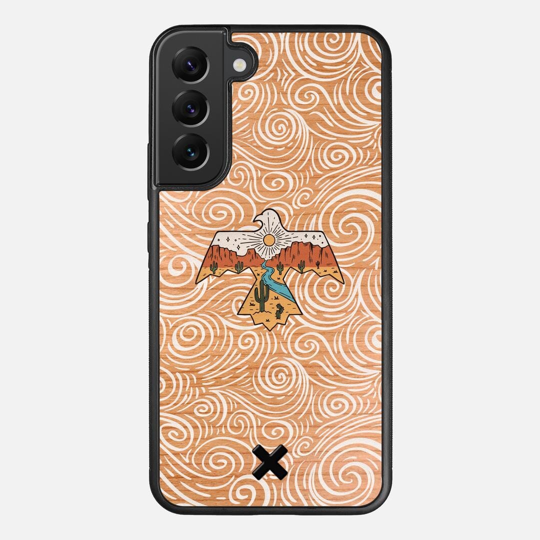 Eagle Case for the Samsung Galaxy S22 Plus featuring a UV Printed Cherry Wood backer with the Keyway X Mark#Phone Model_Galaxy S22 Plus