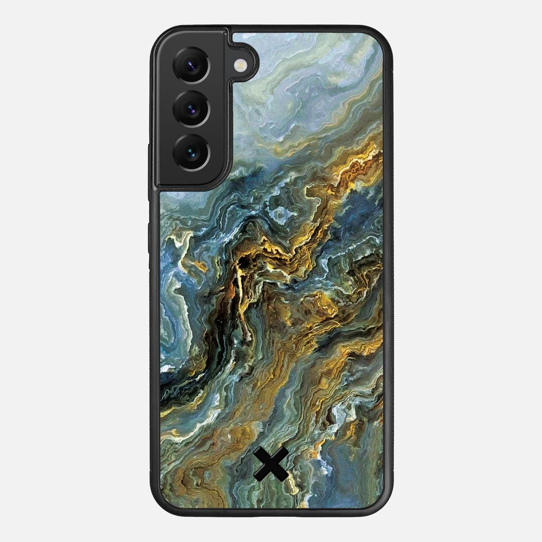 Indigo Case for the Samsung Galaxy S22 Plus featuring a UV Printed Wenge Wood backer with the Keyway X Mark#Phone Model_Galaxy S22 Plus