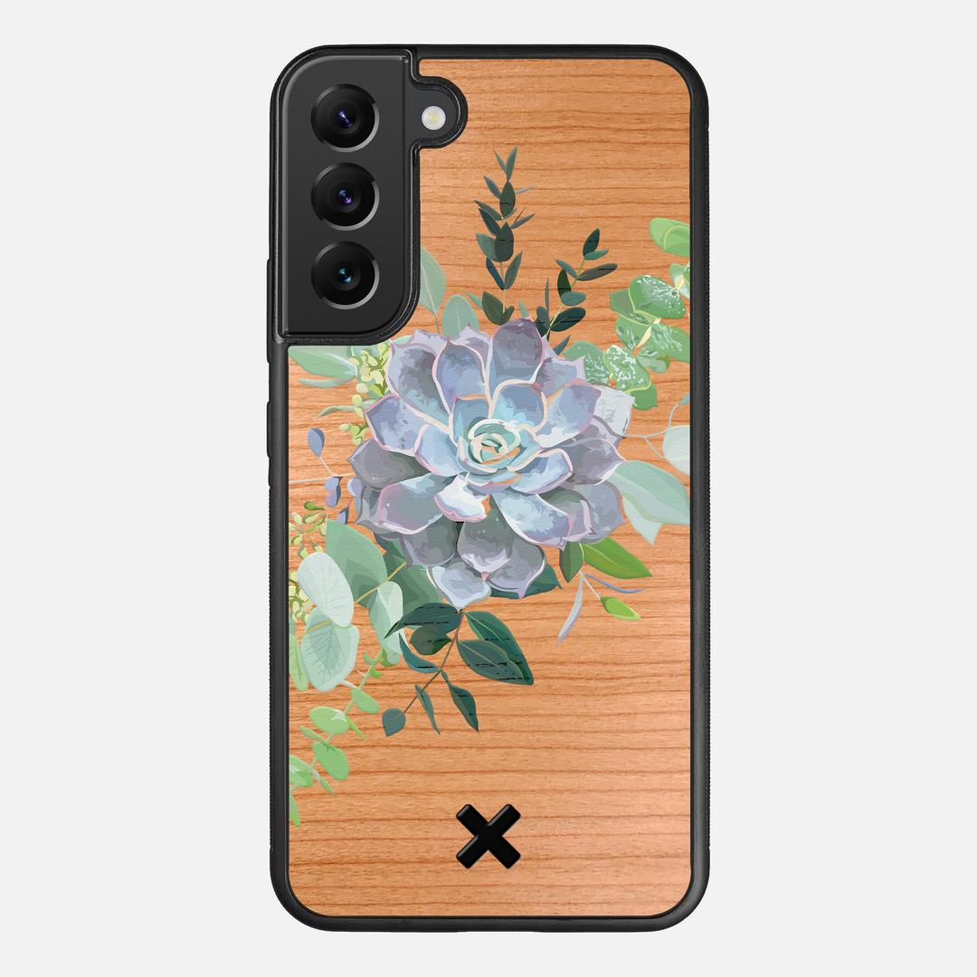 Pollux Case for the Samsung Galaxy S22 Plus featuring a UV Printed Cherry Wood backer with the Keyway X Mark#Phone Model_Galaxy S22 Plus