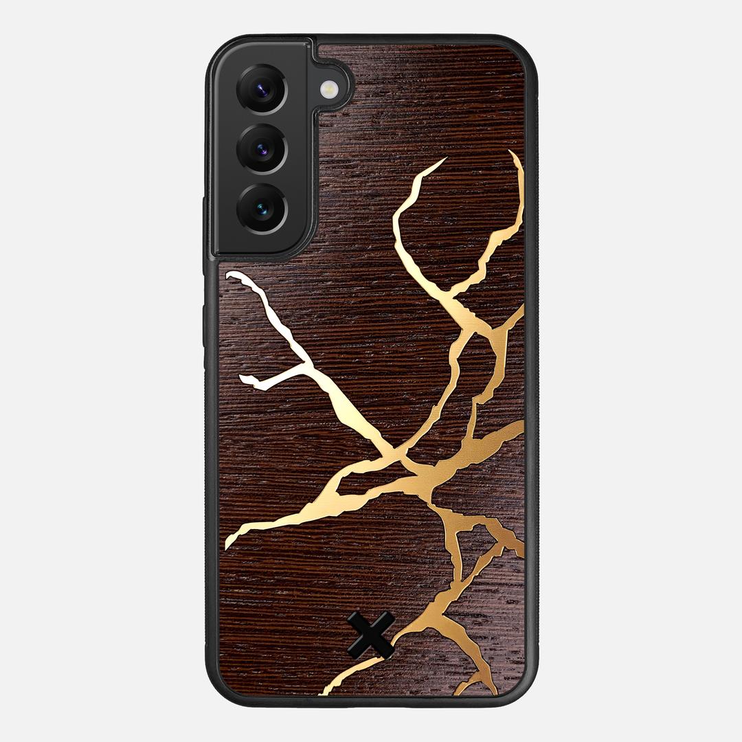 Restore Case for the Samsung Galaxy S22 Plus featuring a Gold and Wenge Wood backer with the Keyway X Mark#Phone Model_Galaxy S22 Plus