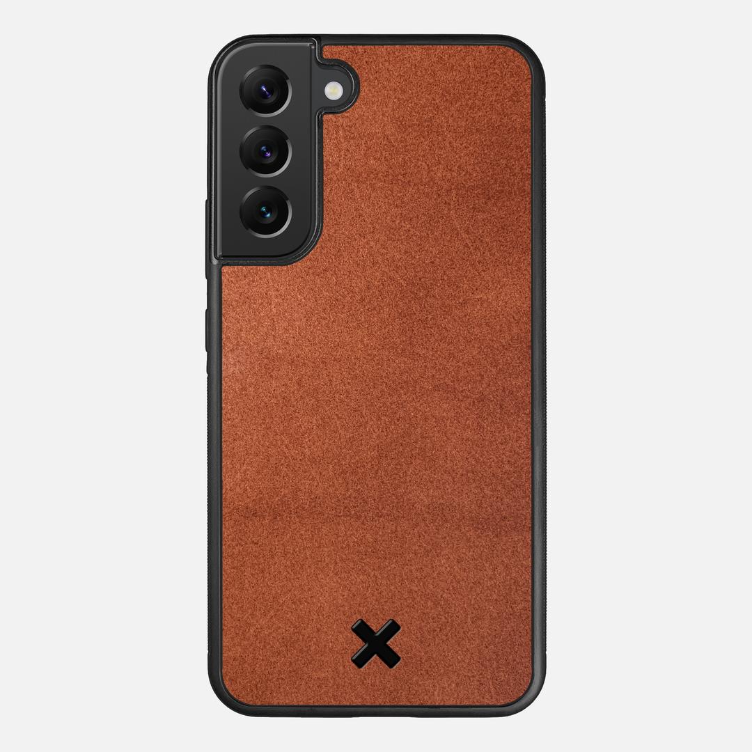 Whiskey Leather Case for the Samsung Galaxy S22 Plus featuring a Genuine Leather backer with the Keyway X Mark#Phone Model_Galaxy S22 Plus