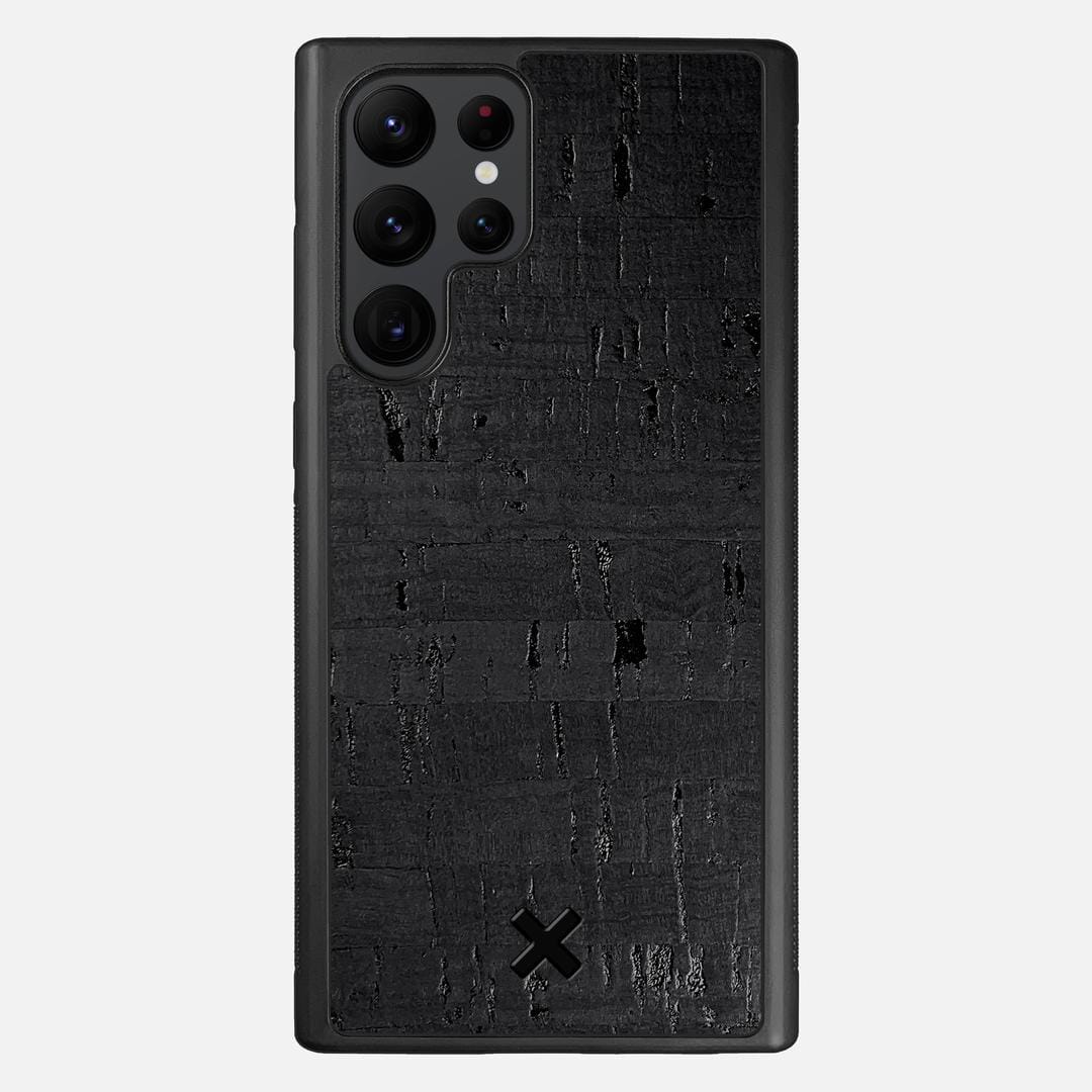 Black Cork Case for the Samsung Galaxy S22 Ultra featuring a Genuine Cork backer with the Keyway X Mark#Phone Model_Galaxy S22 Ultra