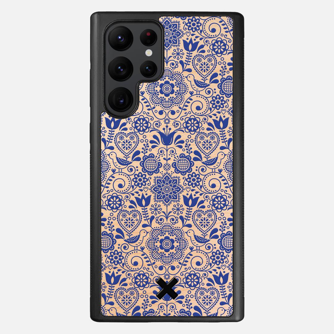 Bloom Case for the Samsung Galaxy S22 Ultra featuring a UV Printed Maple Wood backer with the Keyway X Mark#Phone Model_Galaxy S22 Ultra