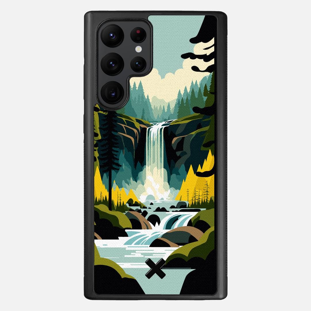 Cascade Case for the Samsung Galaxy S22 Ultra featuring a UV Printed Cotton Canvas backer with the Keyway X Mark#Phone Model_Galaxy S22 Ultra