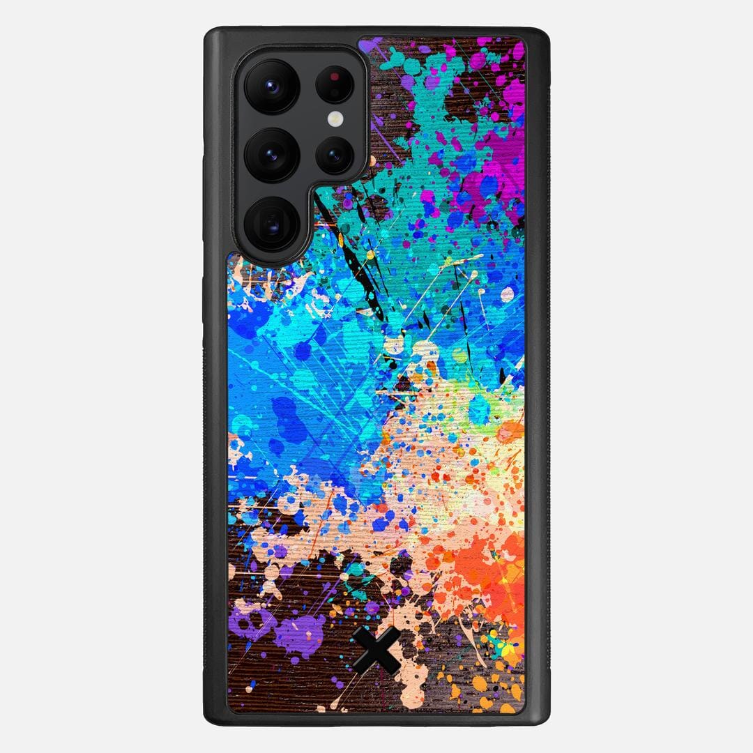 Chroma Case for the Samsung Galaxy S22 Ultra featuring a UV Printed Wenge Wood backer with the Keyway X Mark#Phone Model_Galaxy S22 Ultra