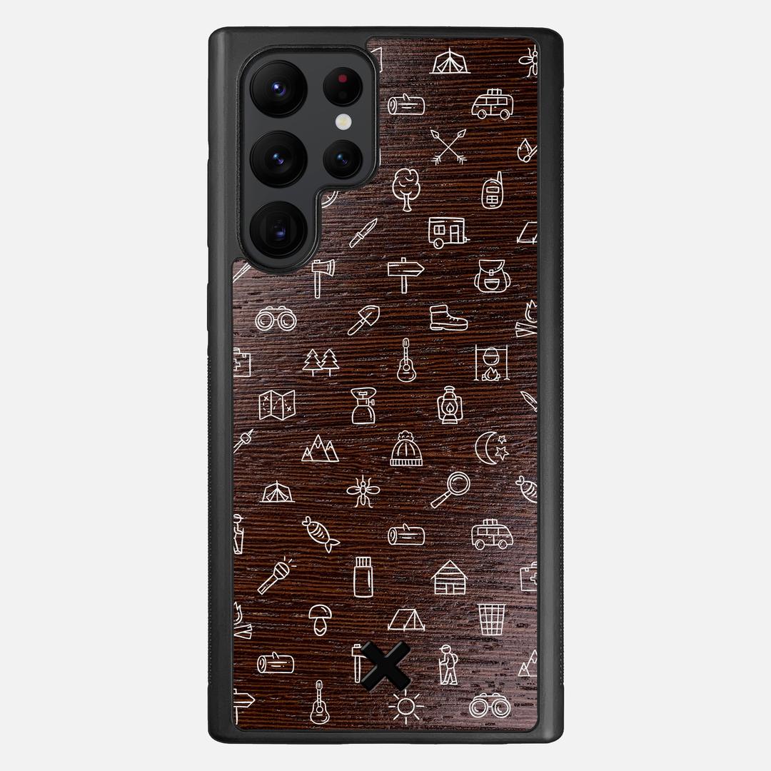 Gear Case for the Samsung Galaxy S22 Ultra featuring a UV Printed Wenge Wood backer with the Keyway X Mark#Phone Model_Galaxy S22 Ultra