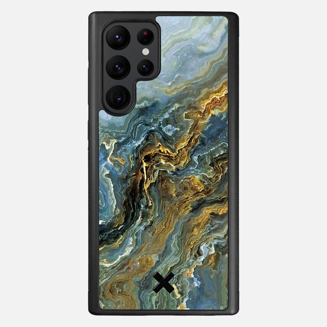 Indigo Case for the Samsung Galaxy S22 Ultra featuring a UV Printed Wenge Wood backer with the Keyway X Mark#Phone Model_Galaxy S22 Ultra