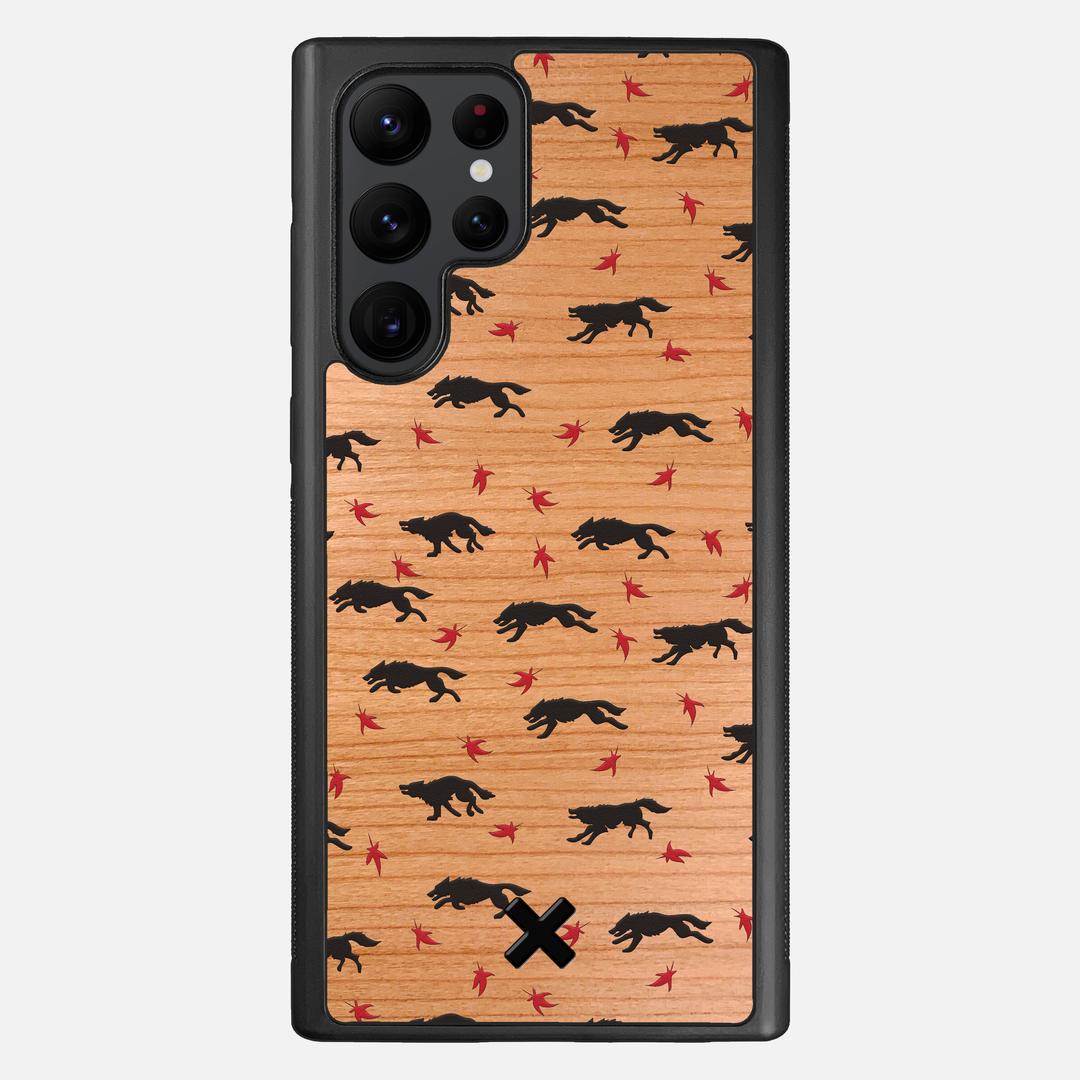 Lupine Case for the Samsung Galaxy S22 Ultra featuring a UV Printed Cherry Wood backer with the Keyway X Mark#Phone Model_Galaxy S22 Ultra