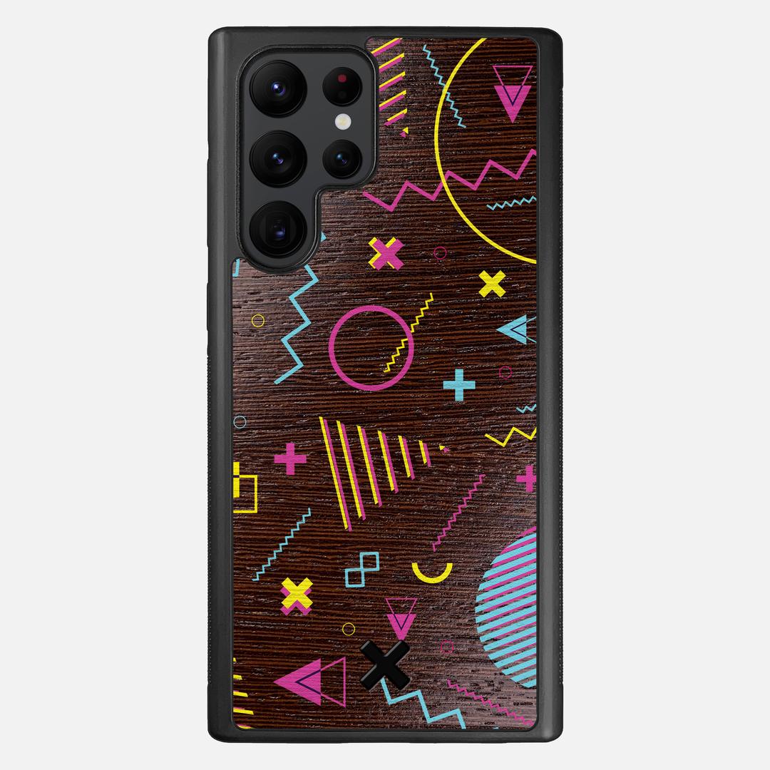Neon Case for the Samsung Galaxy S22 Ultra featuring a UV Printed Wenge Wood backer with the Keyway X Mark#Phone Model_Galaxy S22 Ultra