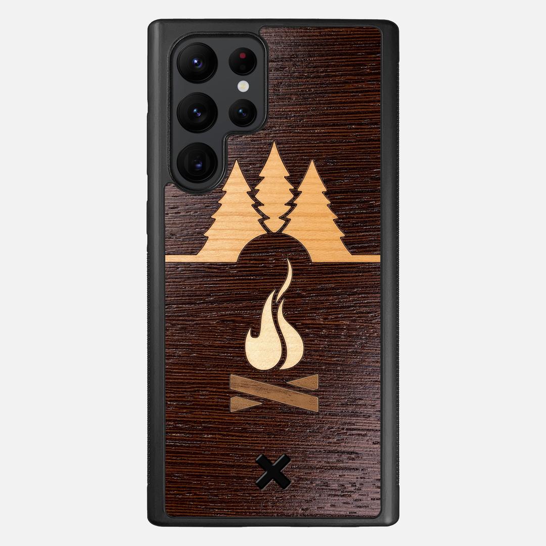 Nomad Case for the Samsung Galaxy S22 Ultra featuring a Wenge, Cherry, Maple, and Walnut Wood backer with the Keyway X Mark#Phone Model_Galaxy S22 Ultra