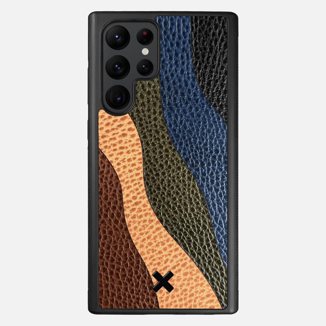 Sable Leather Case for the Samsung Galaxy S22 Ultra featuring a Genuine Leather backer with the Keyway X Mark#Phone Model_Galaxy S22 Ultra