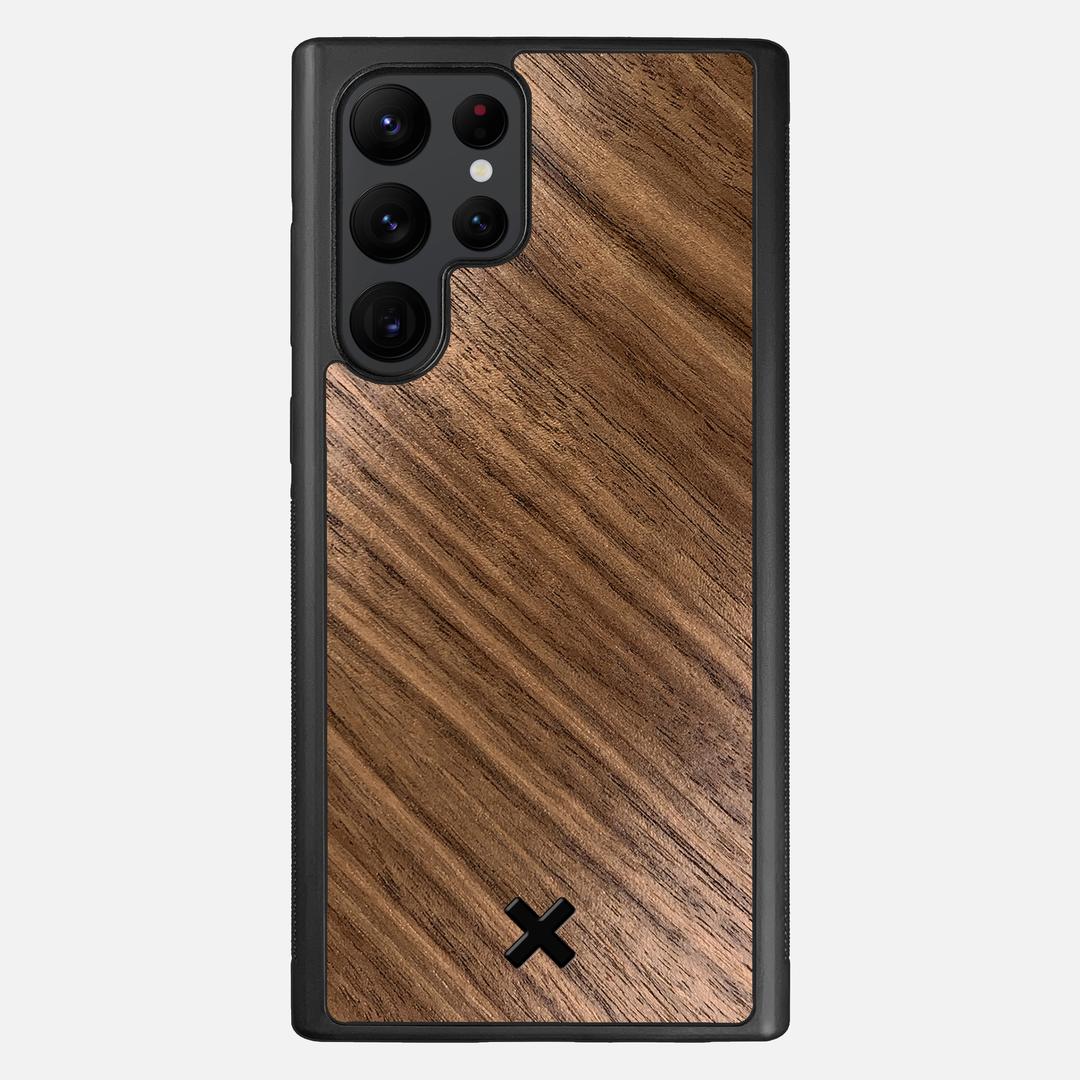 Walnut Pure Case for the Samsung Galaxy S22 Ultra featuring a Walnut Wood backer with the Keyway X Mark#Phone Model_Galaxy S22 Ultra