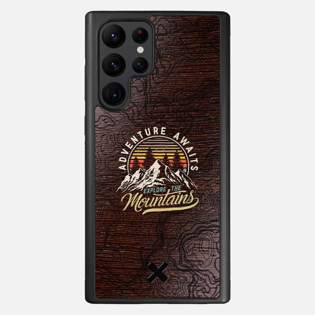 Wanderlust Case for the Samsung Galaxy S22 Ultra featuring a UV Printed Wenge Wood backer with the Keyway X Mark#Phone Model_Galaxy S22 Ultra