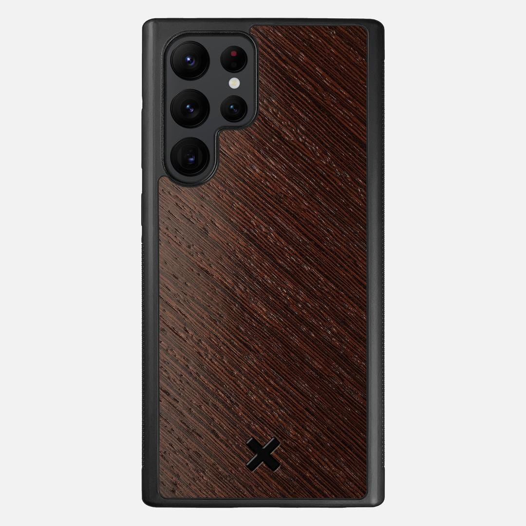Wenge Pure Case for the Samsung Galaxy S22 Ultra featuring a Wenge Wood backer with the Keyway X Mark#Phone Model_Galaxy S22 Ultra