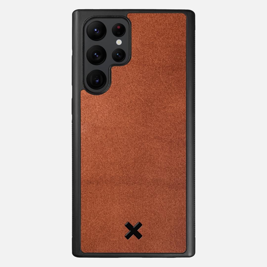 Whiskey Leather Case for the Samsung Galaxy S22 Ultra featuring a Genuine Leather backer with the Keyway X Mark#Phone Model_Galaxy S22 Ultra
