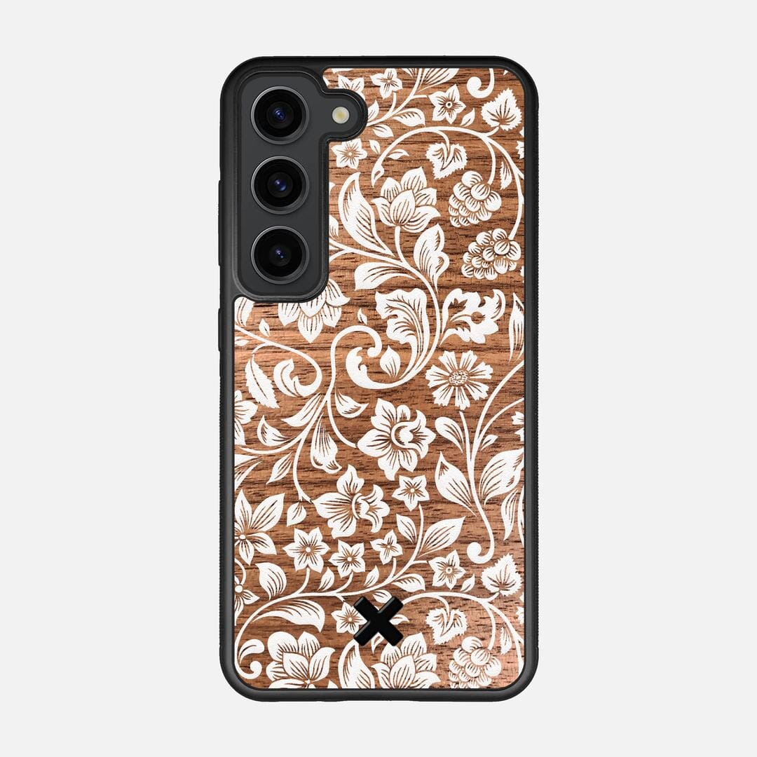 Blossom Case for the Samsung Galaxy S23 featuring a UV Printed Walnut Wood backer with the Keyway X Mark#Phone Model_Galaxy S23