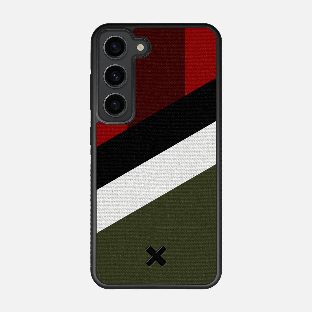 Highland Case for the Samsung Galaxy S23 featuring a UV Printed Cotton Canvas backer with the Keyway X Mark#Phone Model_Galaxy S23