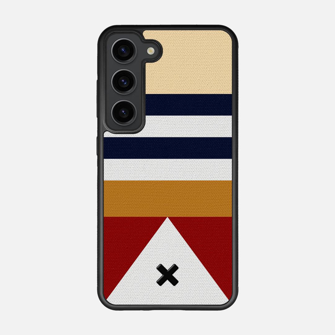 Lodge Case for the Samsung Galaxy S23 featuring a UV Printed Cotton Canvas backer with the Keyway X Mark#Phone Model_Galaxy S23