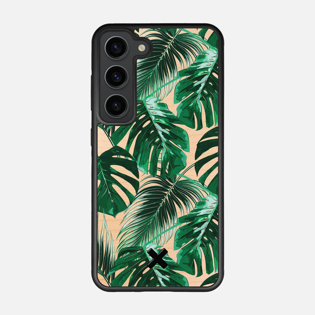 Palm Case for the Samsung Galaxy S23 featuring a UV Printed Maple Wood backer with the Keyway X Mark#Phone Model_Galaxy S23