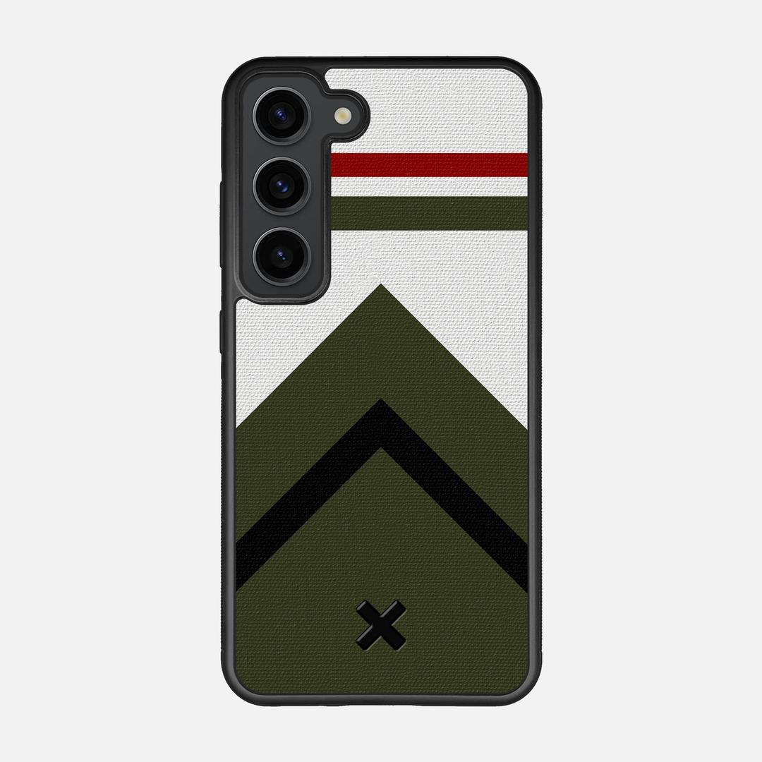 Peak Case for the Samsung Galaxy S23 featuring a UV Printed Cotton Canvas backer with the Keyway X Mark#Phone Model_Galaxy S23