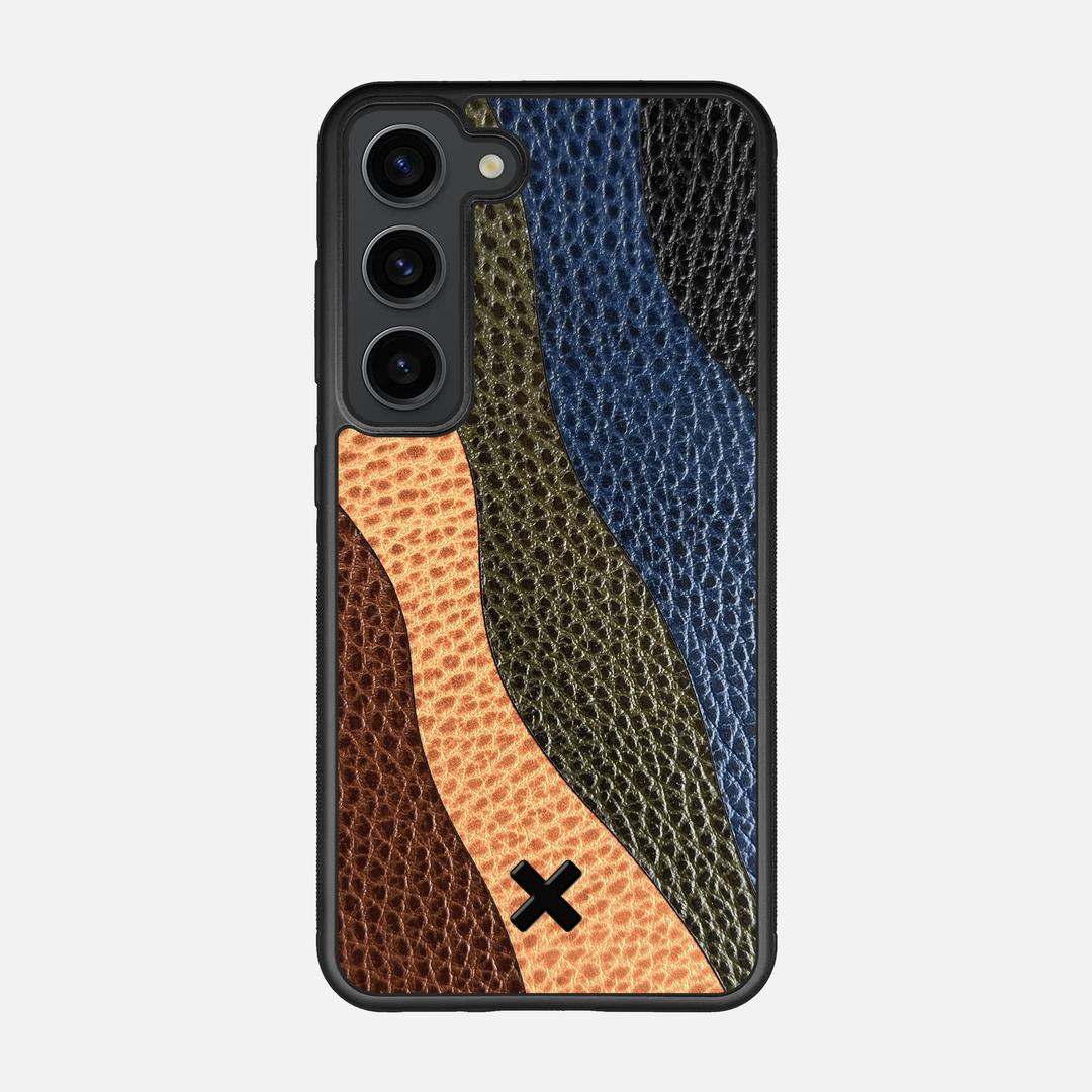 Sable Leather Case for the Samsung Galaxy S23 featuring a Genuine Leather backer with the Keyway X Mark#Phone Model_Galaxy S23