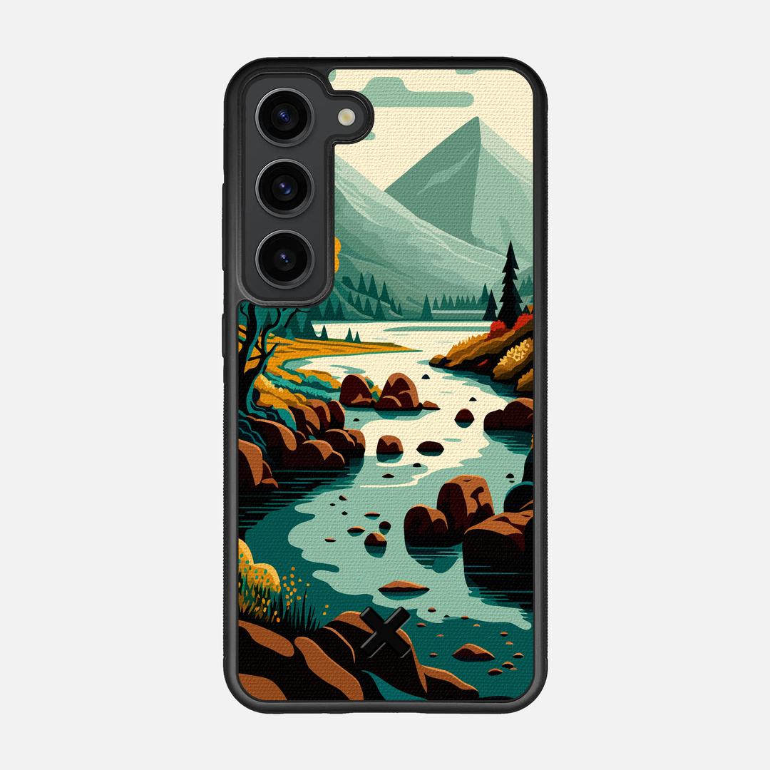 Sanctuary Case for the Samsung Galaxy S23 featuring a UV Printed Cotton Canvas backer with the Keyway X Mark#Phone Model_Galaxy S23