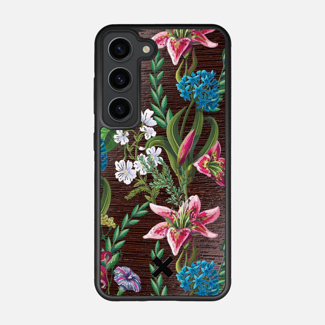 Stargazer Case for the Samsung Galaxy S23 featuring a UV Printed Wenge Wood backer with the Keyway X Mark#Phone Model_Galaxy S23