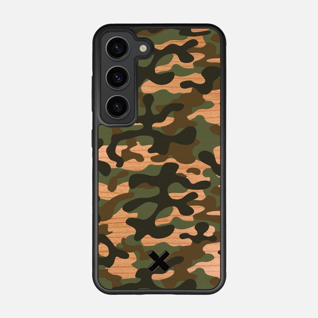 Trooper Case for the Samsung Galaxy S23 featuring a UV Printed and Cherry Wood backer with the Keyway X Mark#Phone Model_Galaxy S23