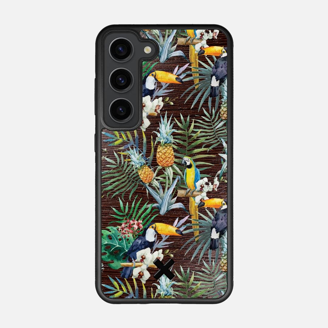 Tropic Case for the Samsung Galaxy S23 featuring a UV Printed and Wenge Wood backer with the Keyway X Mark#Phone Model_Galaxy S23