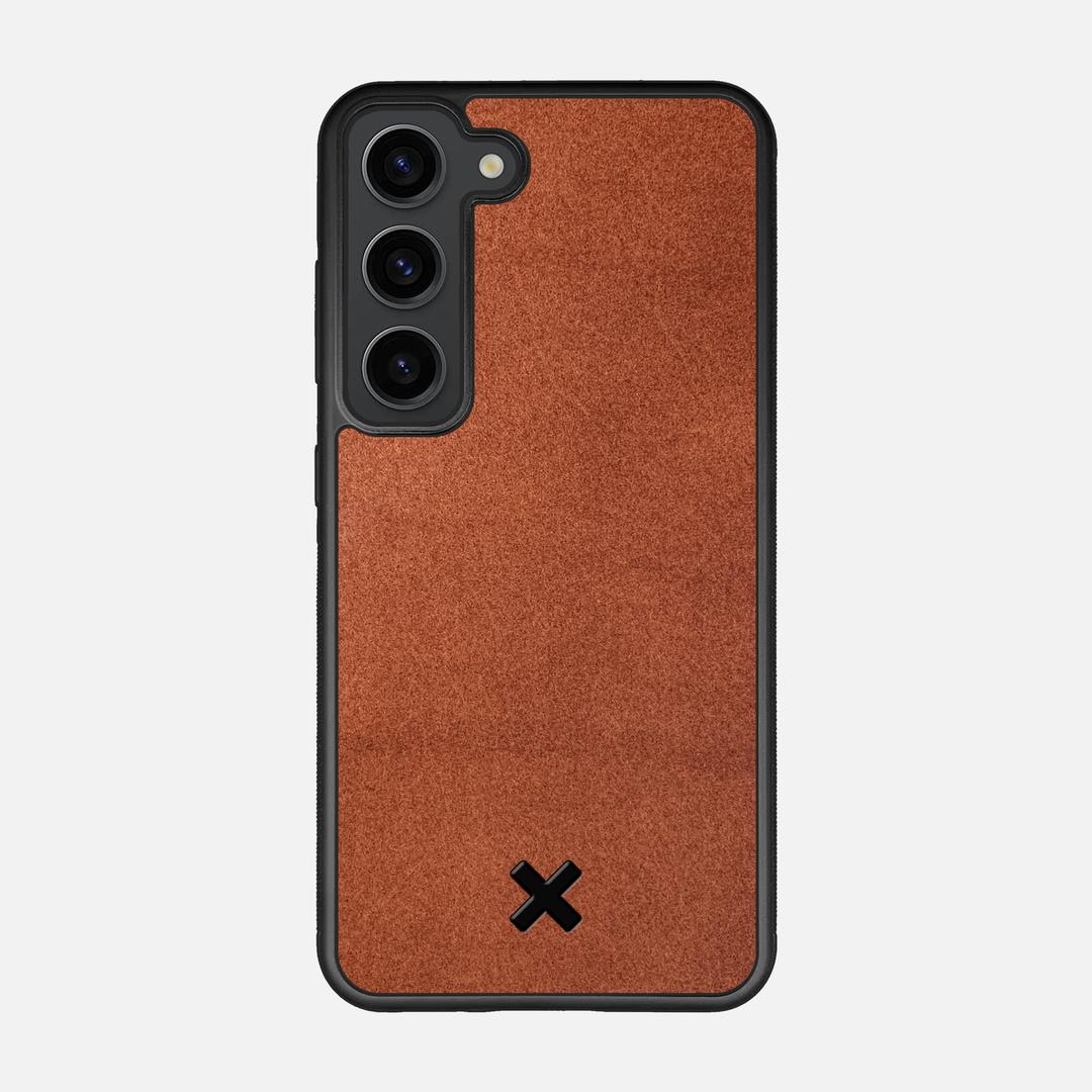 Whiskey Leather Case for the Samsung Galaxy S23 featuring a Genuine Leather backer with the Keyway X Mark#Phone Model_Galaxy S23