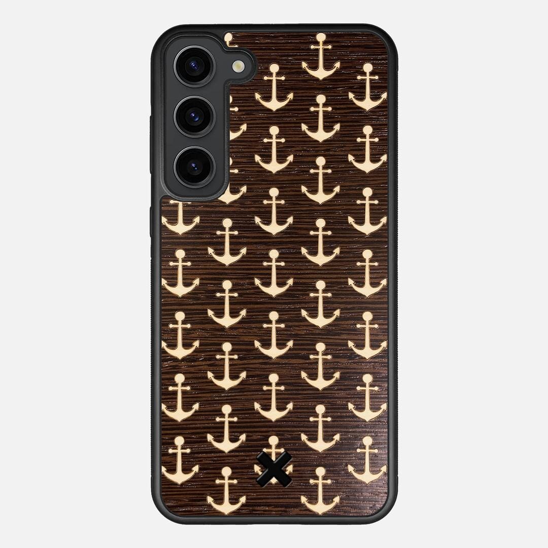 Anchor Case for the Samsung Galaxy S23 Plus featuring a Maple and Wenge Wood backer with the Keyway X Mark#Phone Model_Galaxy S23 Plus