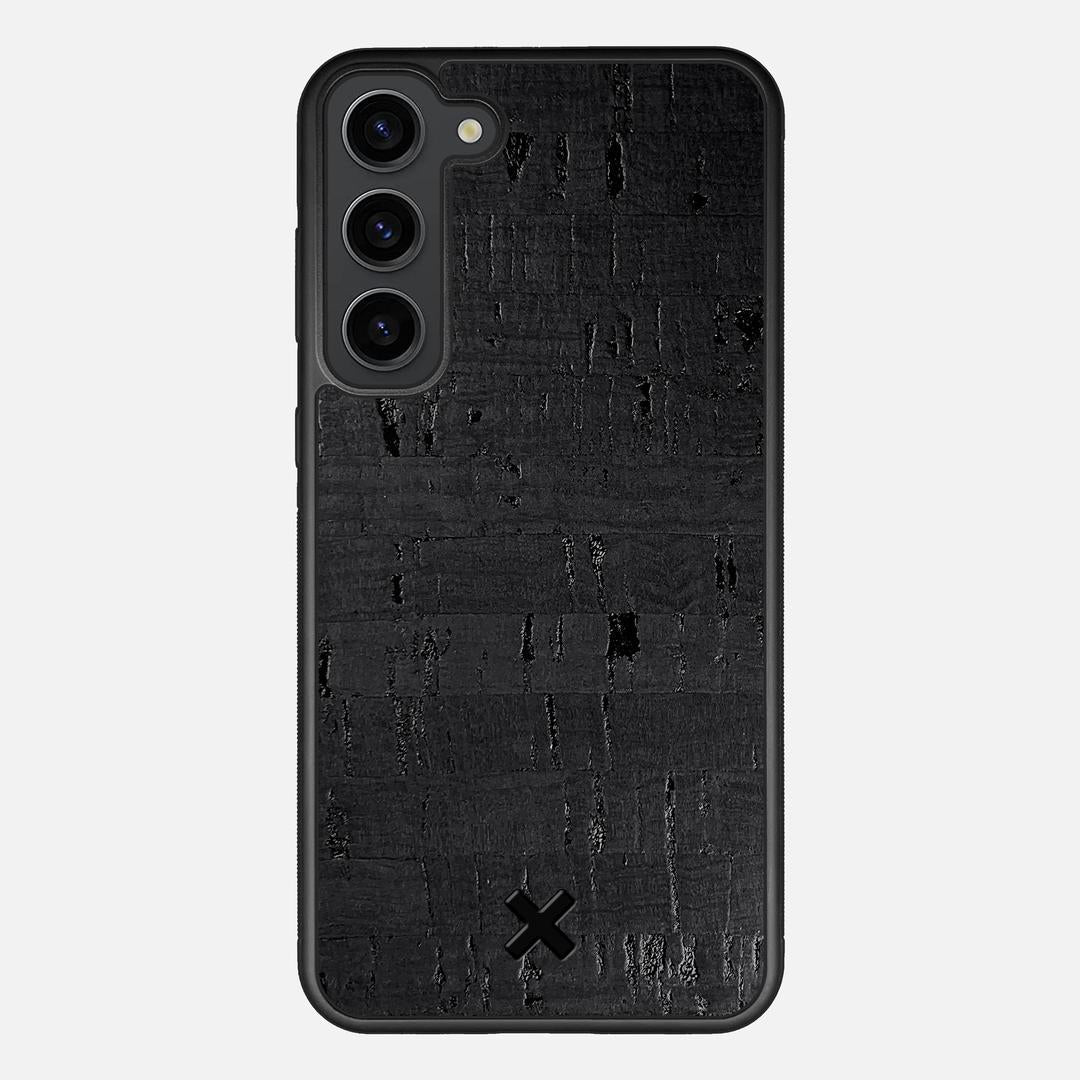 Black Cork Case for the Samsung Galaxy S23 Plus featuring a Genuine Cork backer with the Keyway X Mark#Phone Model_Galaxy S23 Plus