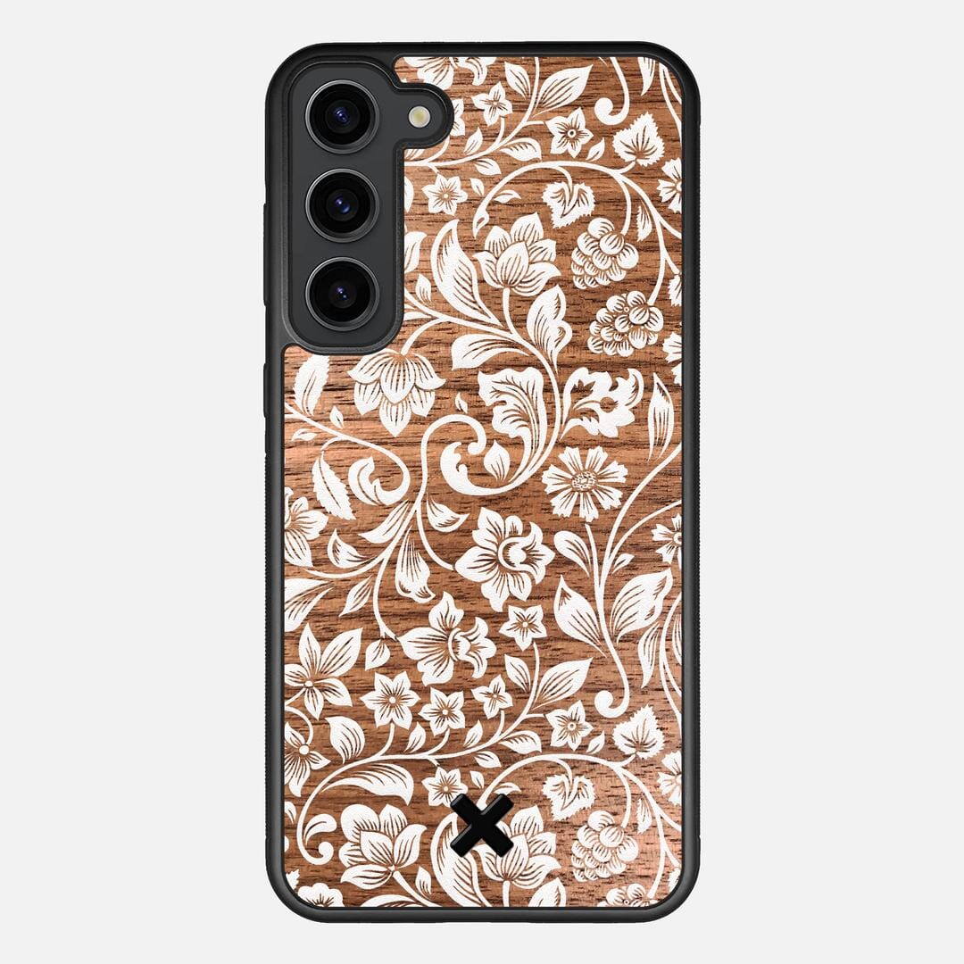 Blossom Case for the Samsung Galaxy S23 Plus featuring a UV Printed Walnut Wood backer with the Keyway X Mark#Phone Model_Galaxy S23 Plus